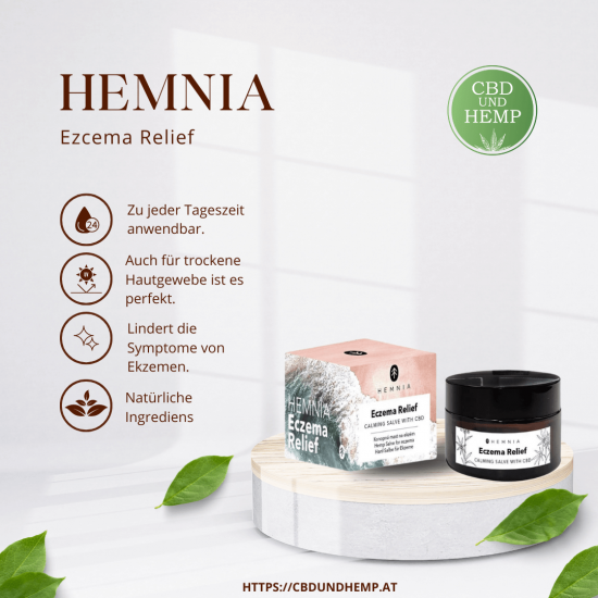 Hemnia Eczema Relief – Universelle Hanfsalbe gegen Ekzeme, 250 mg CBD, 50 ml